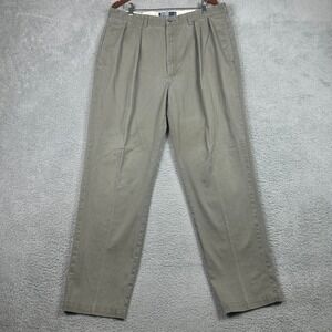 Polo Ralph Lauren Andrew Pant Mens 38x36 (Fits 36x32) Olive Chino Double Pleated